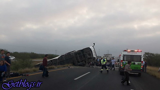 تصادف مرگبار تریلر با اتوبوس در سمنان