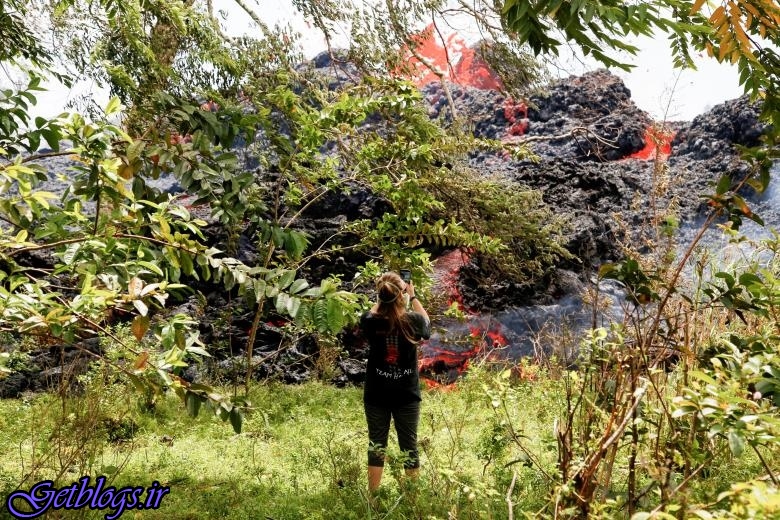 ۳۵ ساختمان ویران شد, تصویرهای ، جولان مواد مذاب در هاوایی
