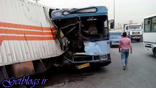 تصادف 2 اتوبوس در مشهد با 13 مجروح