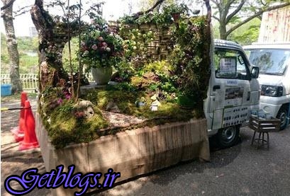 تصاویر) + طراحی باغ پشت کامیون‌های ژاپنی (