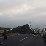 تصادف مرگبار تریلر با اتوبوس در سمنان