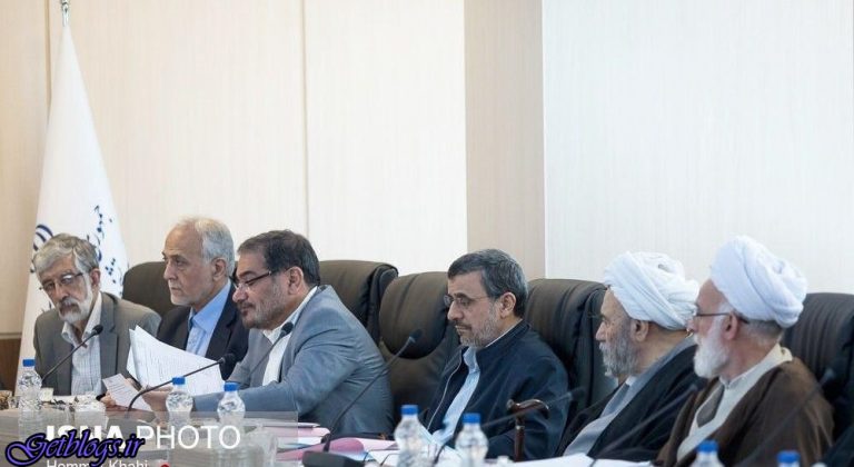 نگاه خاص حدادعادل ، تصویری از محمود احمدینژاد در جلسه مجمع تشخیص مصلحت نظام